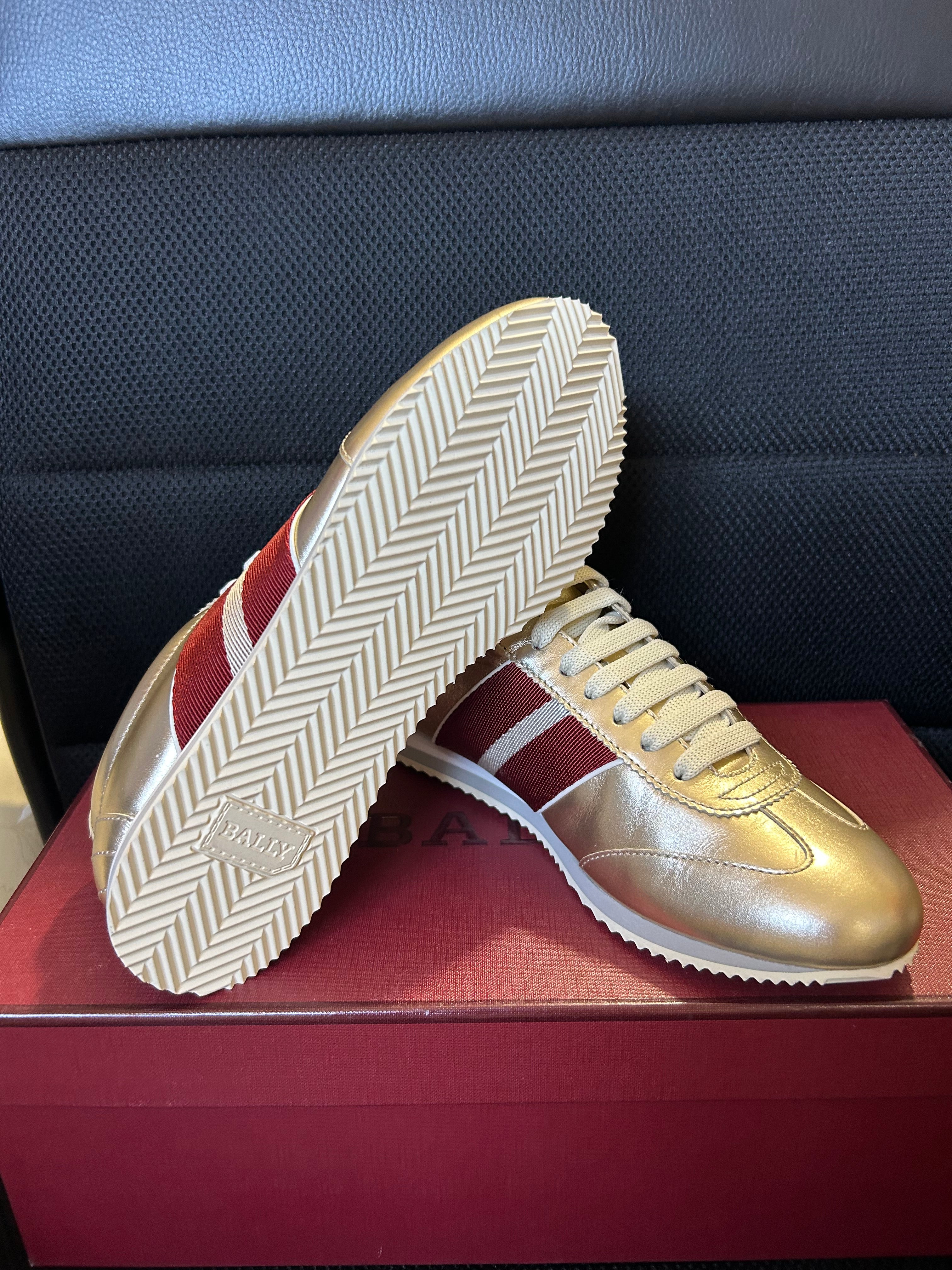 Sneakers Bally Althea donna pelle metallizzata oro