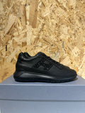 Sneakers Donna Hogan Interactive 3 allacciato pelle total nero brillantino