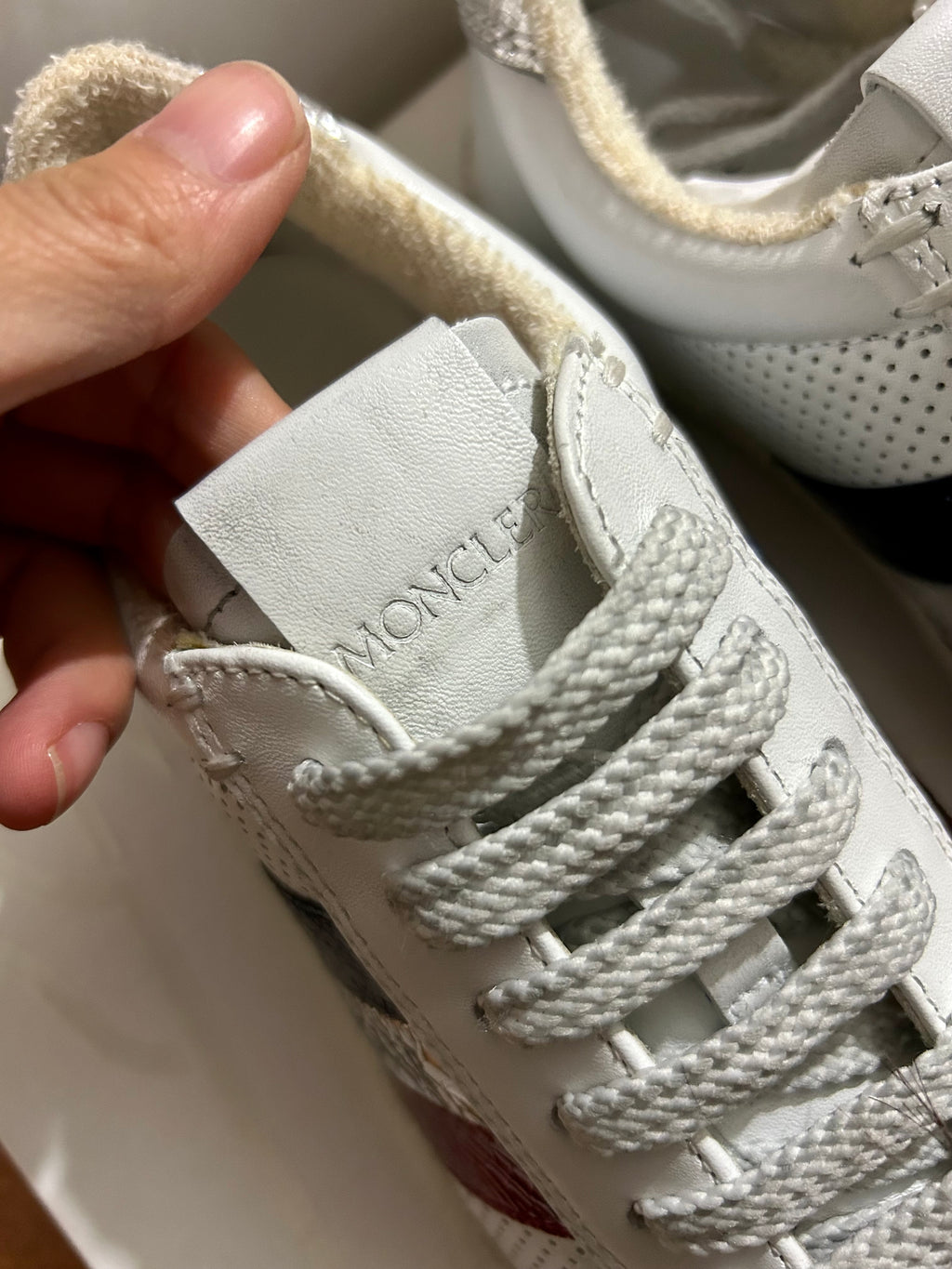 Moncler Sneakers Ryegrass scarpe donna pelle bianche