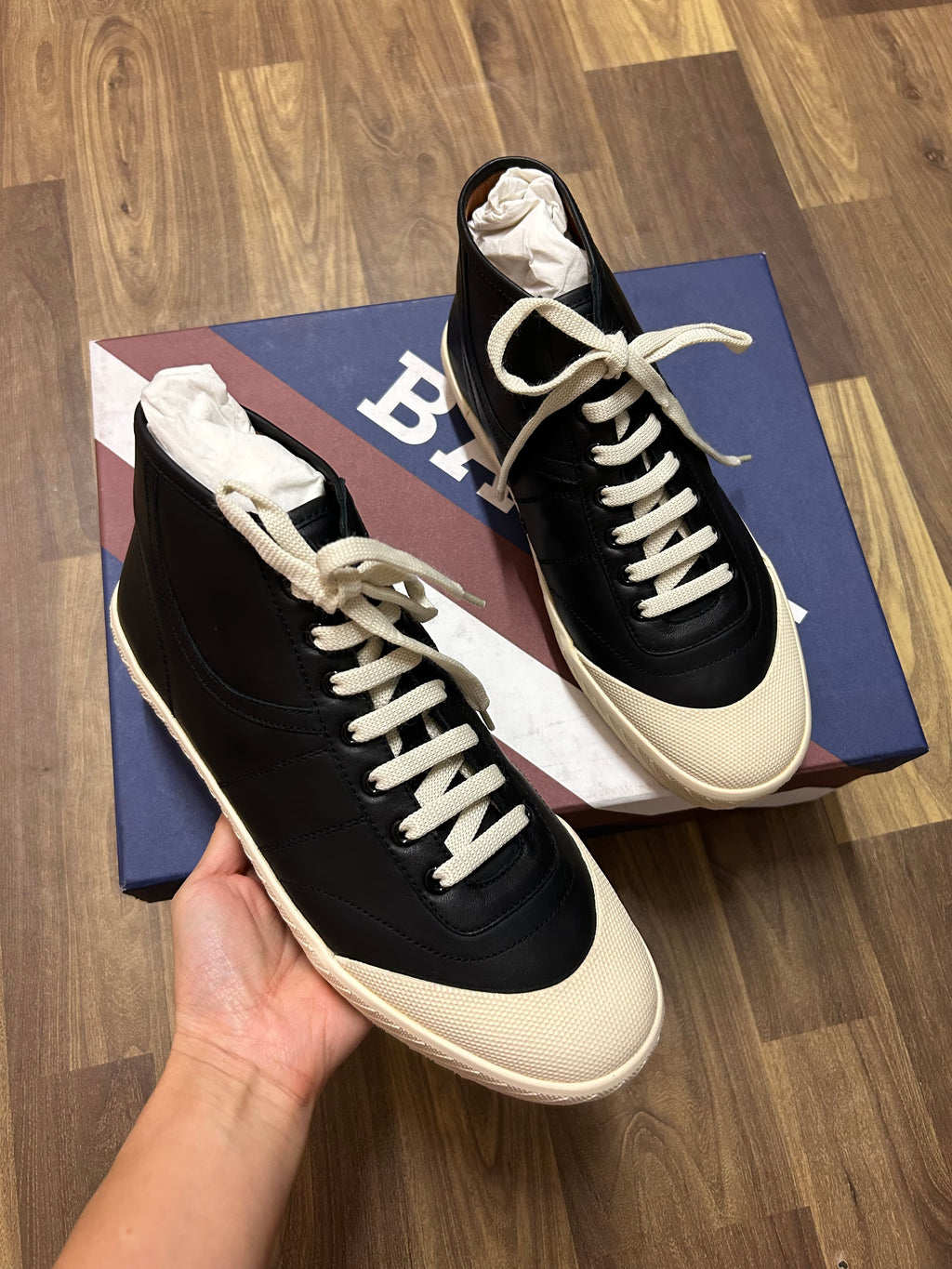 Scarpe Uomo sneakers alte originali Bally Savio /00 Calf Plain