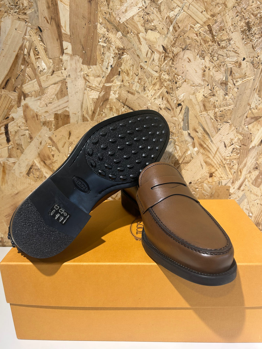 Tod’s D9C scarpe da uomo Mocassino Cacao EU7.5 Taglia 41.5