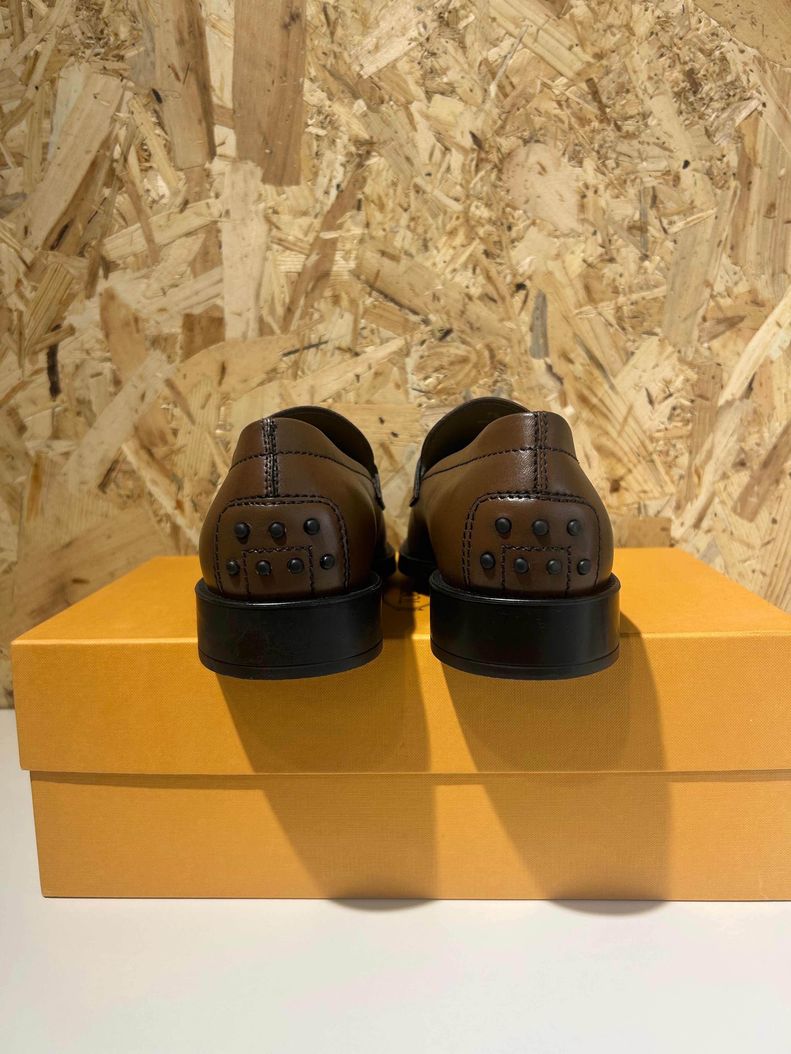 Tod’s D9C scarpe da uomo Mocassino Cacao EU7.5 Taglia 41.5