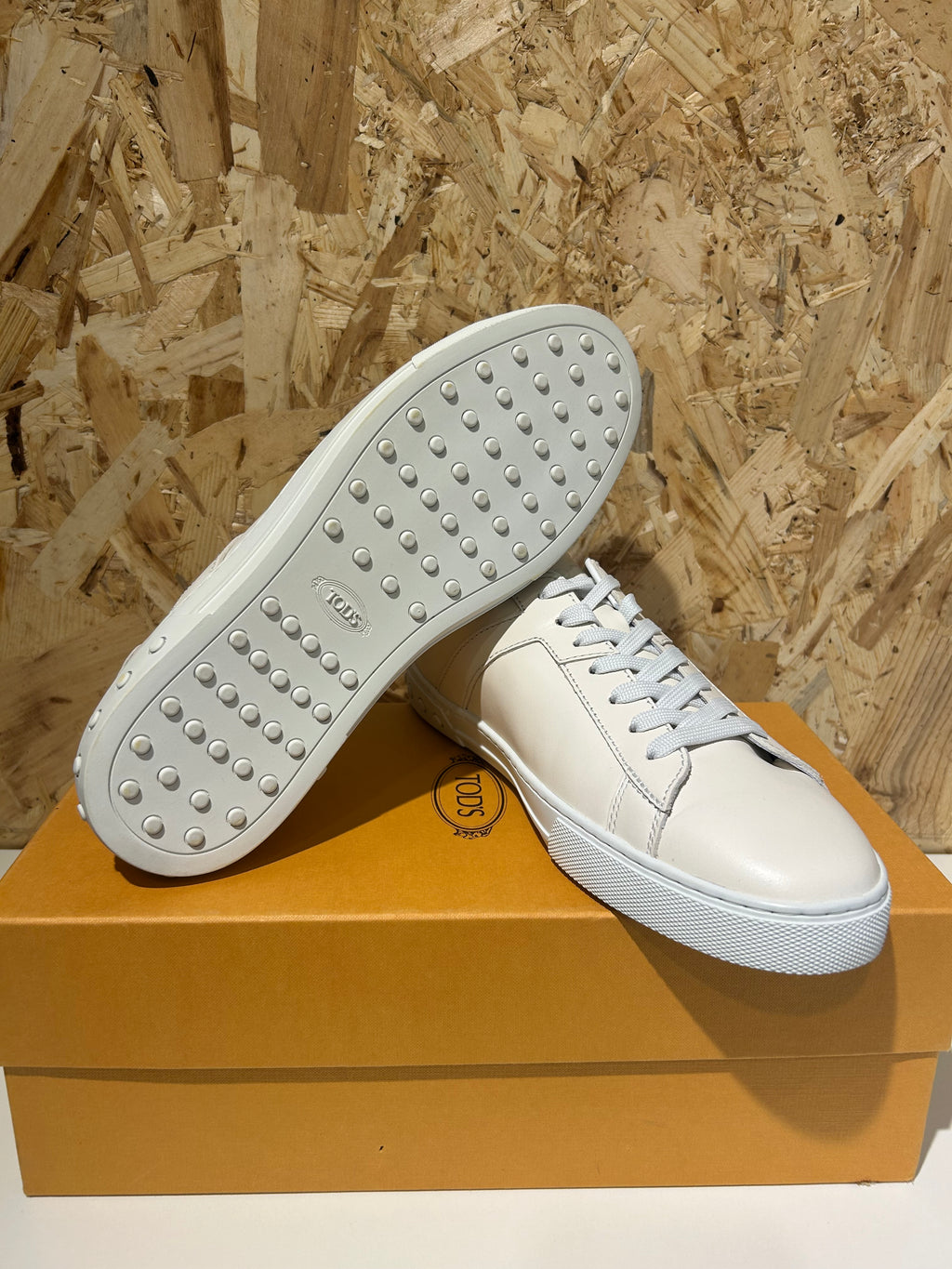 Tod’s scarpe da uomo panna EU8.5 Taglia 42.5