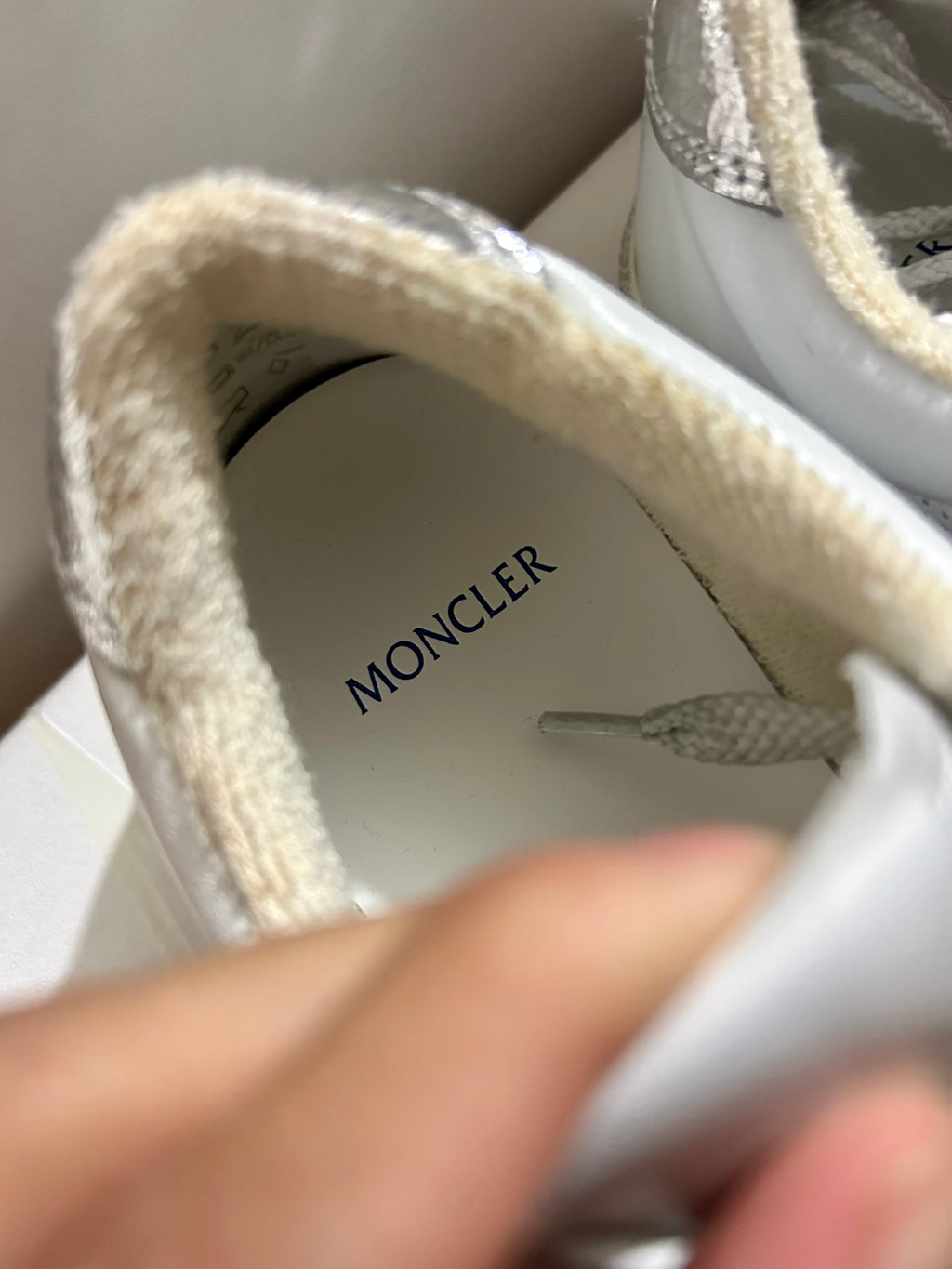 Moncler Sneakers Ryegrass scarpe donna pelle bianche