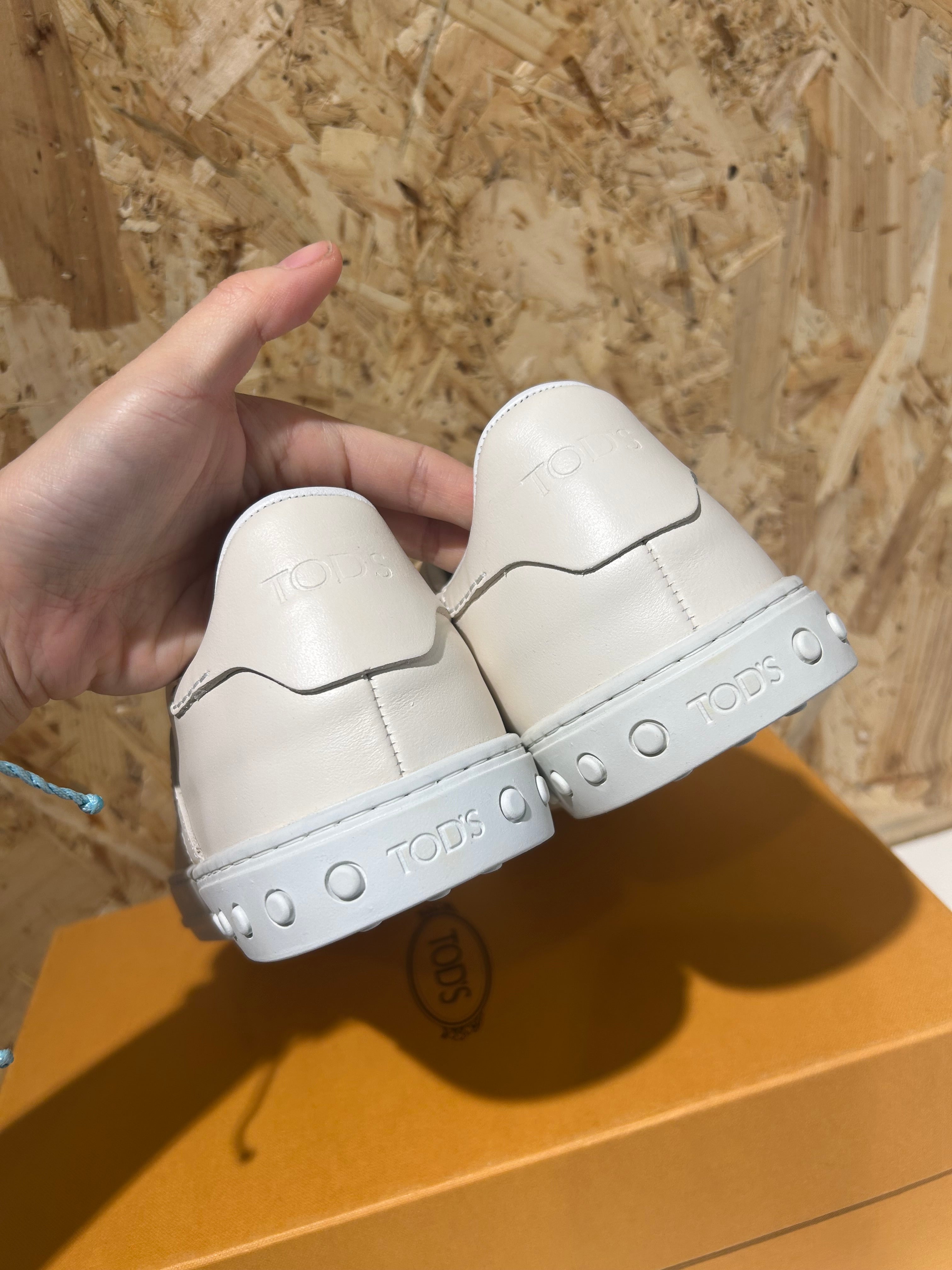 Tod’s scarpe da uomo panna EU8.5 Taglia 42.5