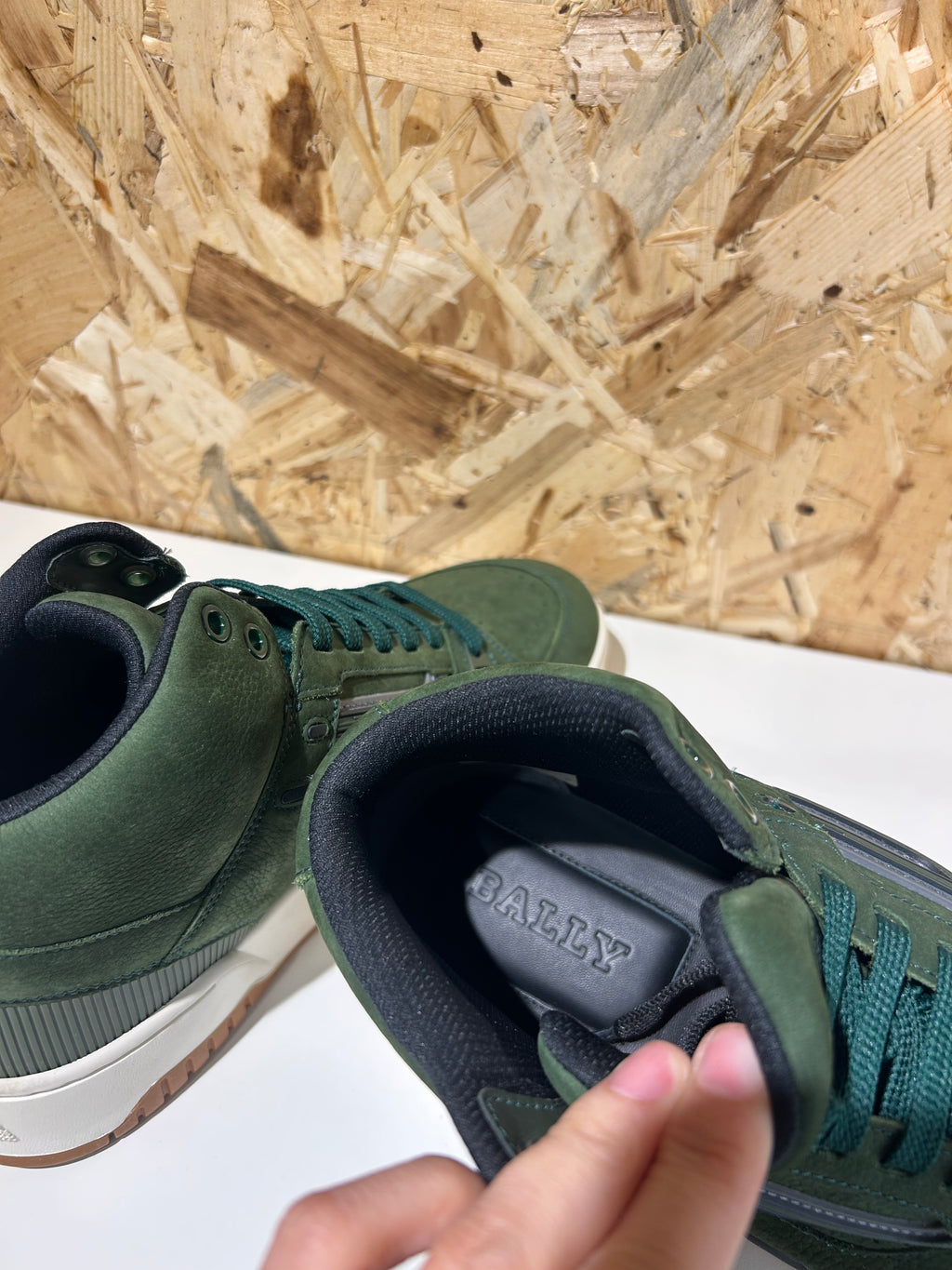 Bally scarpe da uomo verde scuro Taglia 40 EU6