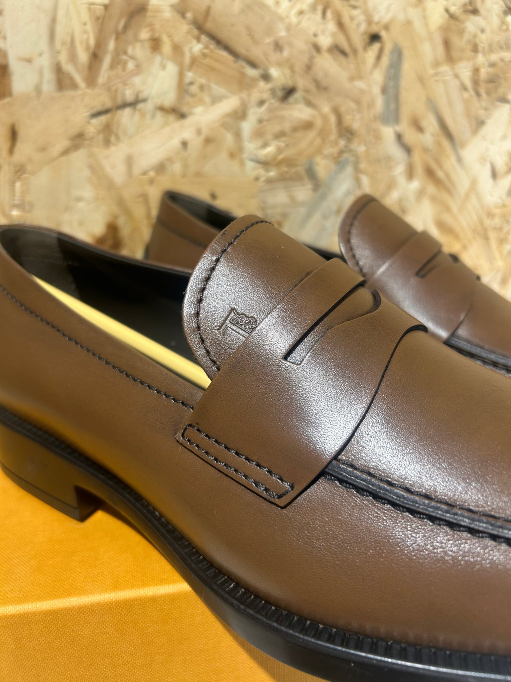 Tod’s D9C scarpe da uomo Mocassino Cacao EU7.5 Taglia 41.5