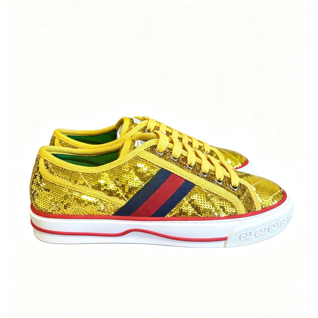 Gucci Sneakers Tennis 1977 donna in paillettes oro