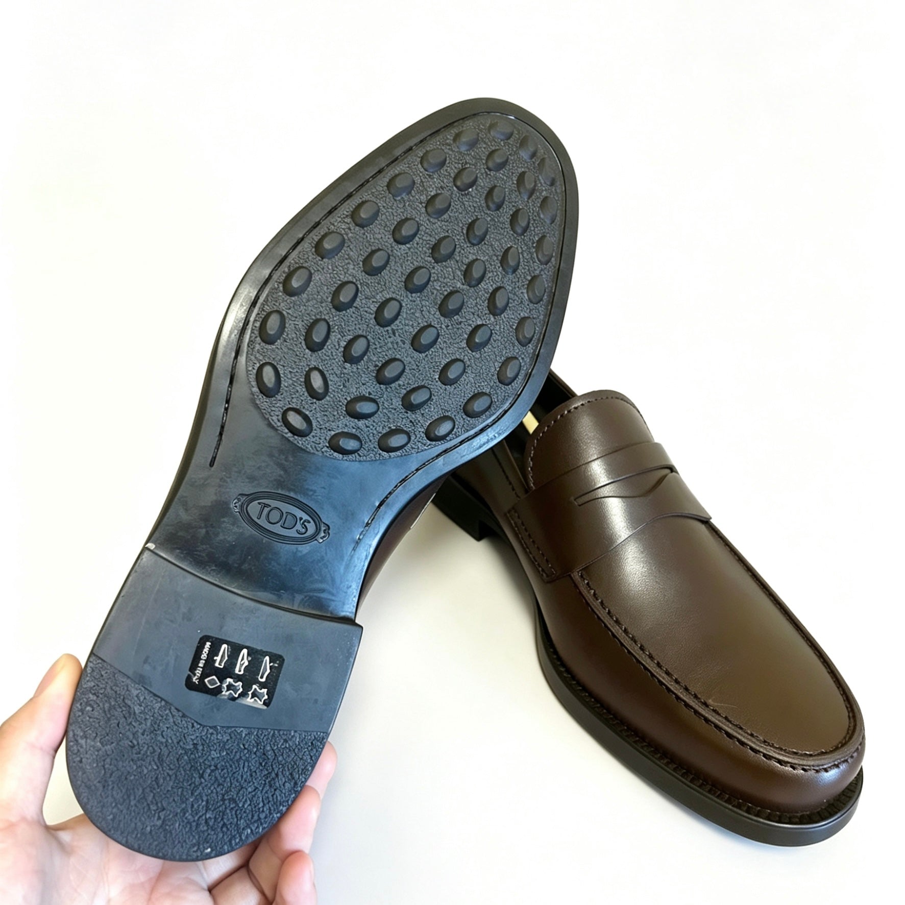 Tod’s Mocassini Uomo Gomma Testa Moro Taglia 40 EU6