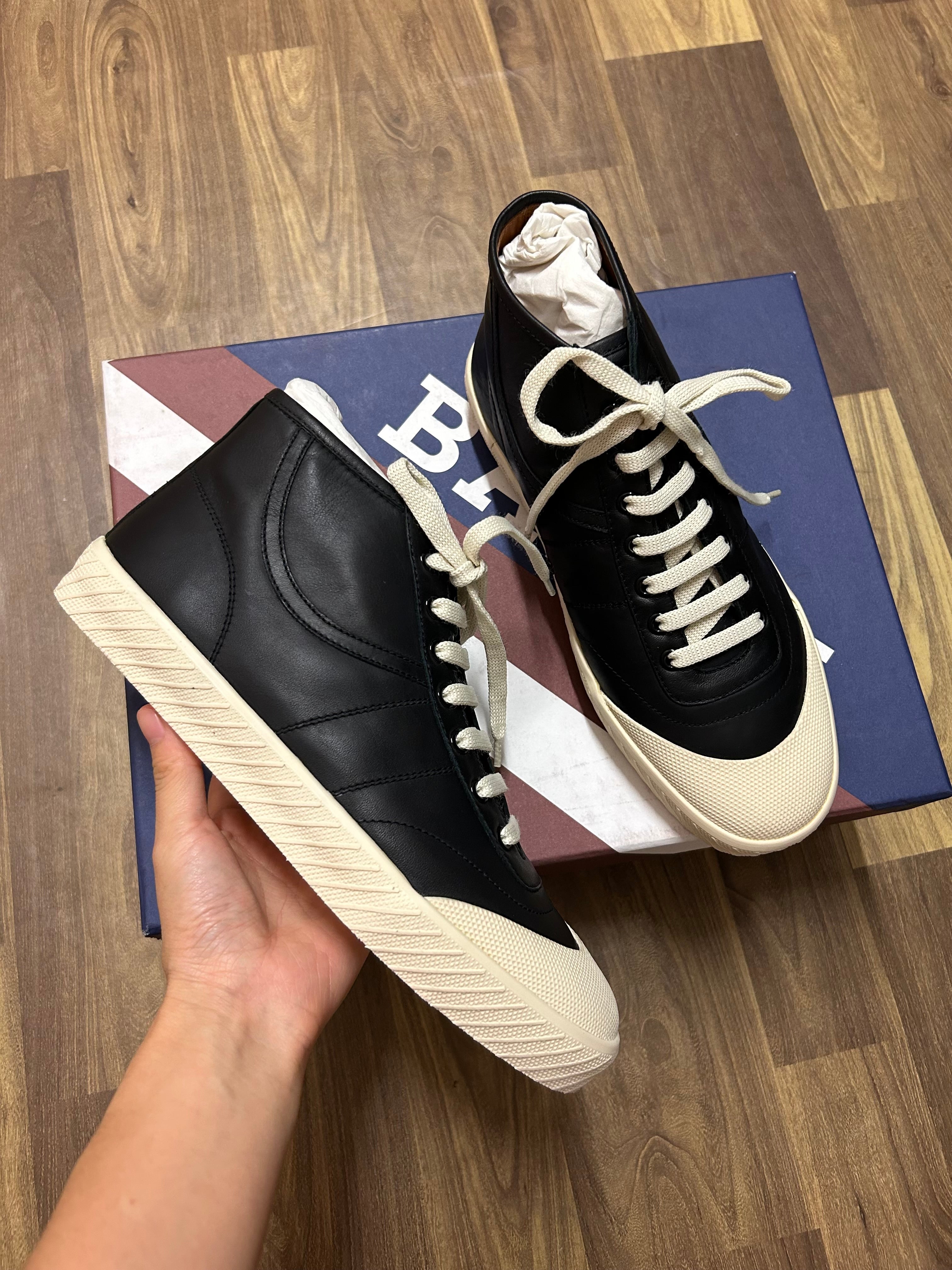 Scarpe Uomo sneakers alte originali Bally Savio /00 Calf Plain