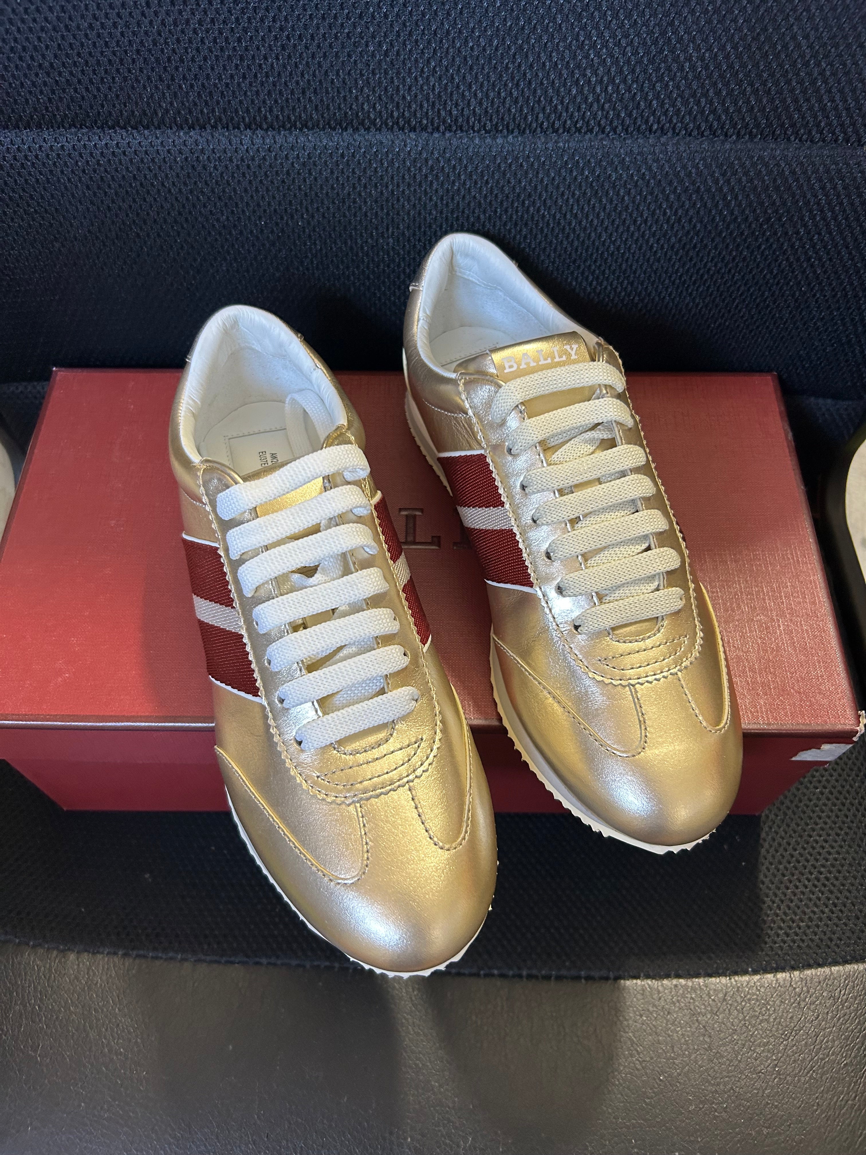 Sneakers Bally Althea donna pelle metallizzata oro
