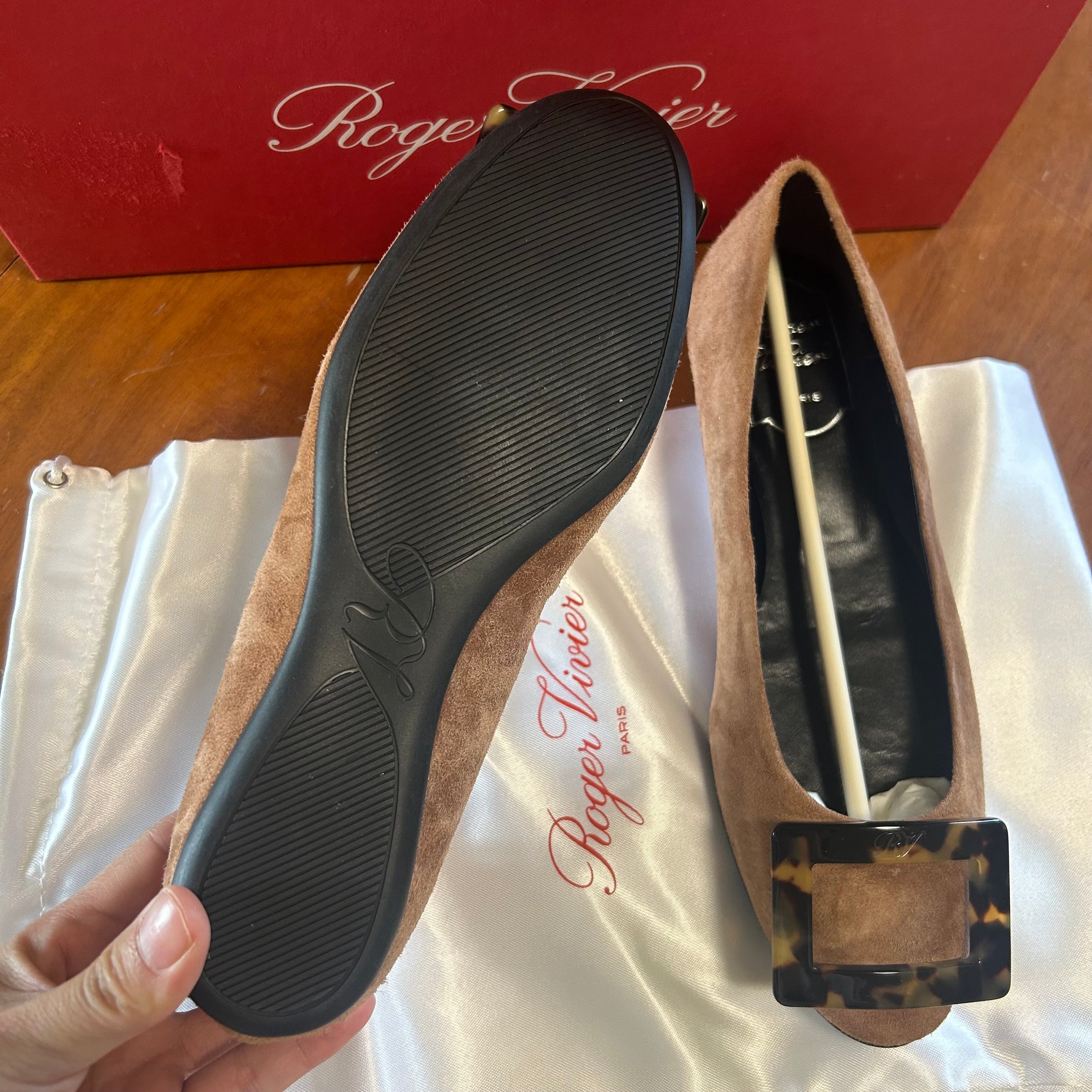 Roger Vivier ballerine Donna Taglia 35.5 Marrone