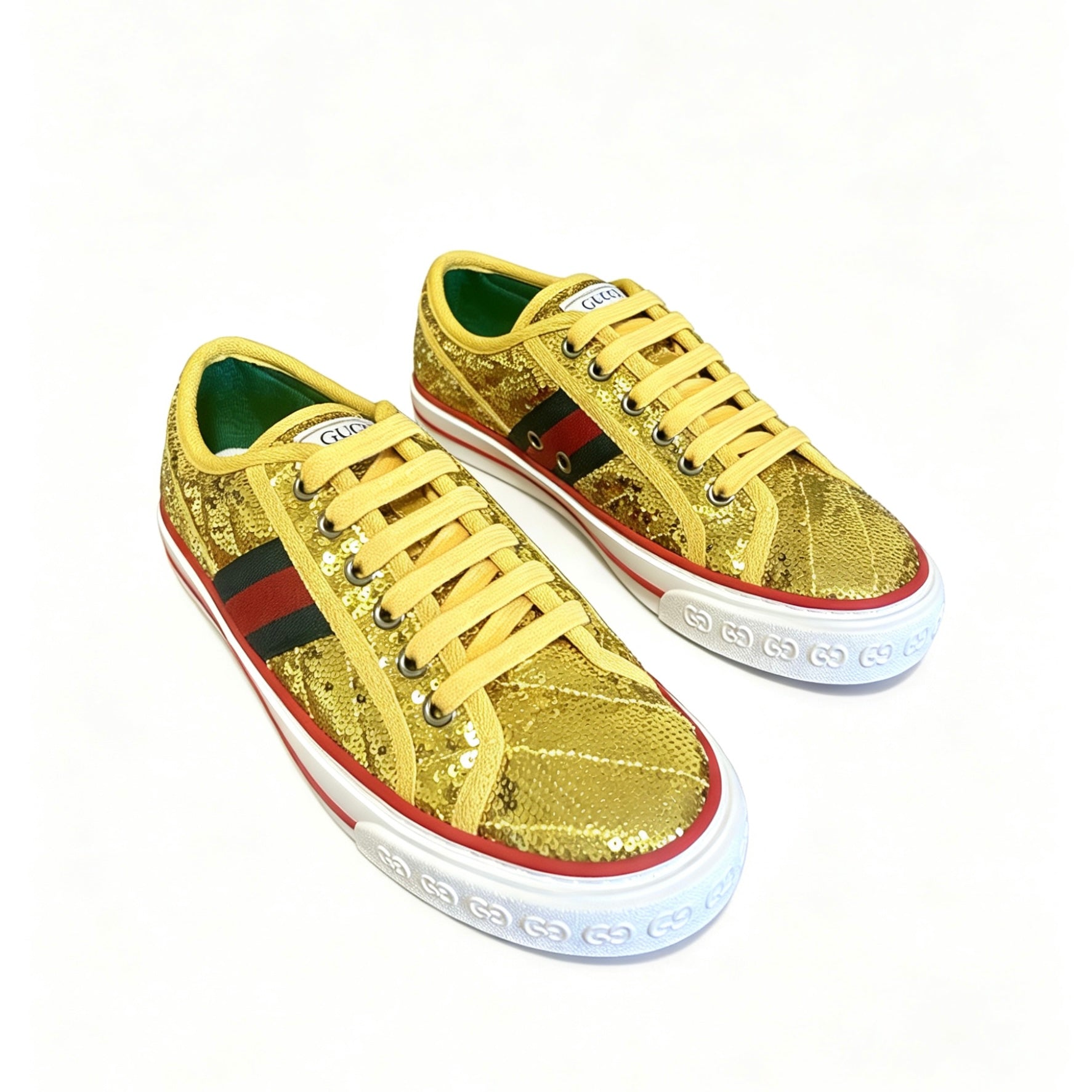 Gucci Sneakers Tennis 1977 donna in paillettes oro