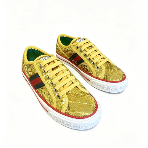 Gucci Sneakers Tennis 1977 donna in paillettes oro
