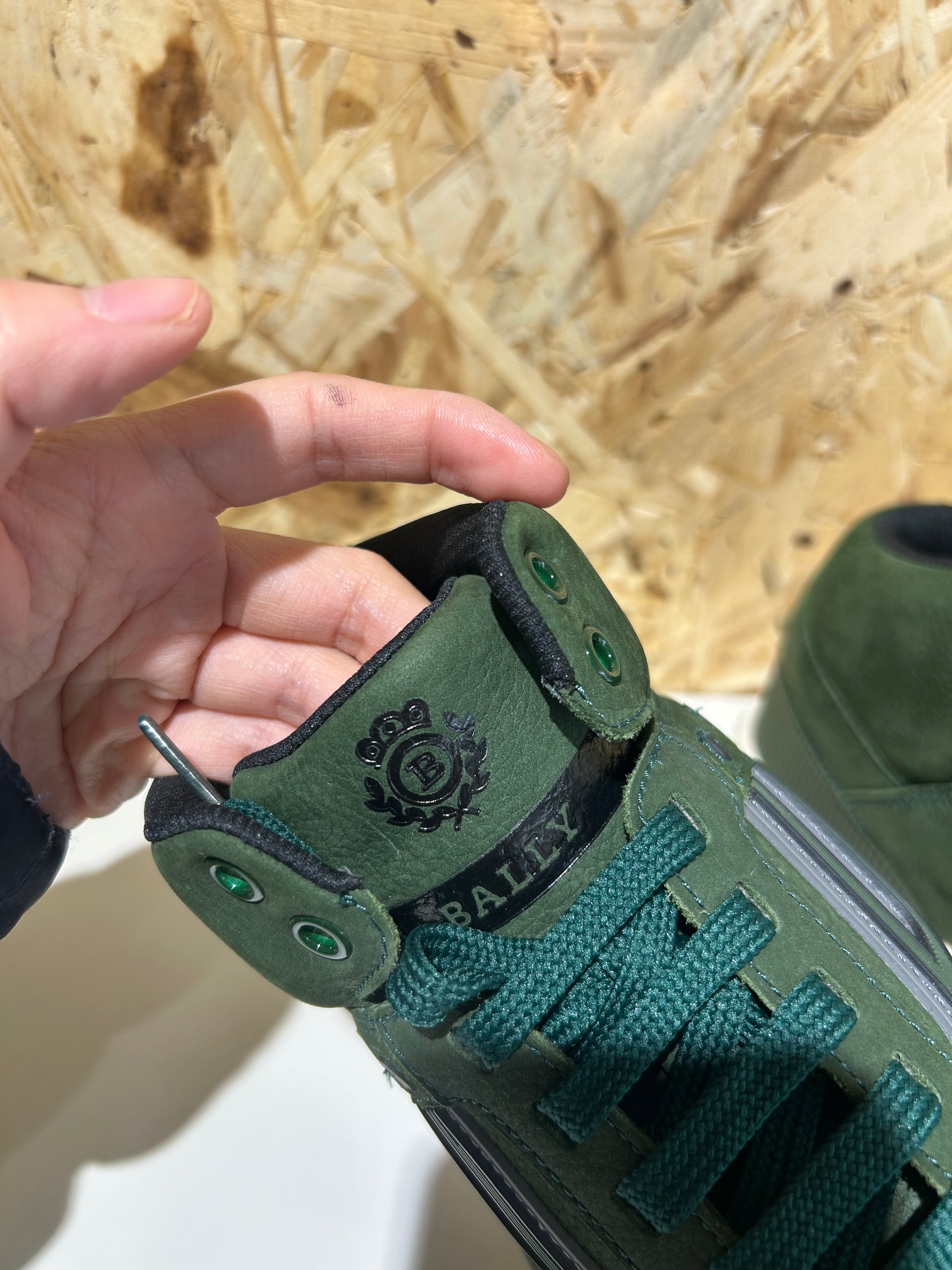 Bally scarpe da uomo verde scuro Taglia 40 EU6